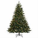 Kunstigt Hinged Juletræ 180 cm 300 LED'er Varm hvid PE og PVC