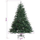 Kunstigt Hinged Juletræ 180 cm 300 LED'er Varm hvid PE og PVC