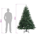 Kunstigt Hinged Juletræ 210 cm 300 LED'er Varm hvid