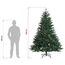 Kunstigt Hinged Juletræ 240 cm 300 LED'er Varm hvid