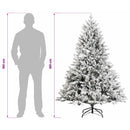 Kunstigt Hinged Juletræ 180 cm 300 LED'er Varm hvid