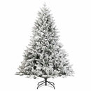 Kunstigt Hinged Juletræ 240 cm 300 LED'er Varm hvid PE og PVC