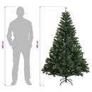 Kunstigt Hinged Juletræ 180 cm 300 LED'er Varm hvid PE og PVC