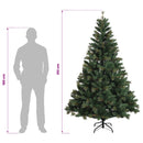 Kunstigt Hinged Juletræ 210 cm 300 LED'er Varm hvid