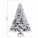 Kunstigt Hinged Juletræ 180 cm 300 LED'er Varm hvid PE og PVC