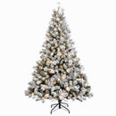 Kunstigt Hinged Juletræ 240 cm 300 LED'er Varm hvid PE og PVC