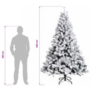Kunstigt Hinged Juletræ 240 cm 300 LED'er Varm hvid PE og PVC