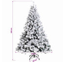 Kunstigt Hinged Juletræ 240 cm 300 LED'er Varm hvid PE og PVC
