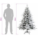 Kunstigt Hinged Juletræ 180 cm 300 LED'er Varm hvid