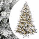 Kunstigt Hinged Juletræ 180 cm 300 LED'er Varm hvid PE og PVC