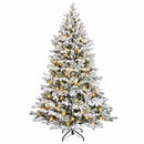 Kunstigt Hinged Juletræ 180 cm 300 LED'er Varm hvid PE og PVC