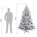 Kunstigt Hinged Juletræ 210 cm 300 LED'er Varm hvid