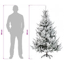 Kunstigt Hinged Juletræ 180 cm 300 LED'er Varm hvid