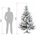 Kunstigt Hinged Juletræ 210 cm 300 LED'er Varm hvid