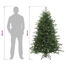 Kunstigt Hinged Juletræ 180 cm 300 LED'er Varm hvid