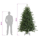 Kunstigt Hinged Juletræ 240 cm 300 LED'er Varm hvid