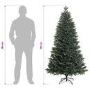 Kunstigt Hinged Juletræ 180 cm 300 LED'er Varm hvid
