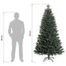 Kunstigt Hinged Juletræ 210 cm 300 LED'er Varm hvid
