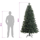 Kunstigt Hinged Juletræ 240 cm 300 LED'er Varm hvid