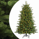 Kunstigt Hinged Juletræ 180 cm 300 LED'er Varm hvid PE og PVC