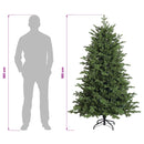 Kunstigt Hinged Juletræ 180 cm 300 LED'er Varm hvid PE og PVC