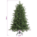 Kunstigt Hinged Juletræ 180 cm 300 LED'er Varm hvid PE og PVC