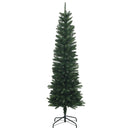 Kunstigt slankt juletræ 240 cm 300 LED'er Varm hvid PE og PVC