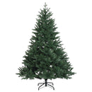 Kunstigt juletræ med julekugle 180 cm 300 LED'er Varm hvid