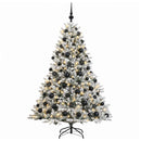 Kunstigt juletræ med julekugle 240 cm 300 LED'er Varm hvid
