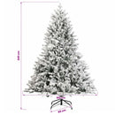 Kunstigt juletræ med julekugle 240 cm 300 LED'er Varm hvid
