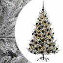 Kunstigt juletræ med julekugle 210 cm 300 LED'er Varm hvid