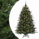 Kunstigt juletræ med julekugle 210 cm 300 LED'er Varm hvid