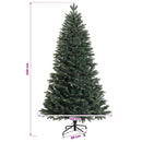 Kunstig juletræ med kugler 240 cm 300 LED'er Varm hvid