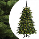 Kunstigt juletræ med julekugle 180 cm 300 LED'er Varm hvid