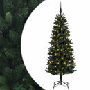 Kunstig juletræ med kugler 180 cm 300 LED'er Varm hvid