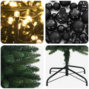 Kunstigt slankt juletræ med julekugle 240 cm 300 LED'er