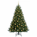 Kunstigt juletræ med julekugle 180 cm 300 LED'er Varm hvid