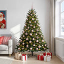 Kunstigt juletræ med julekugle 240 cm 300 LED'er Varm hvid