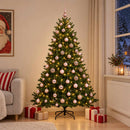 Kunstigt juletræ med julekugle 240 cm 300 LED'er Varm hvid