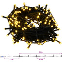 Kunstig juletræ med kugler 180 cm 300 LED'er Varm hvid