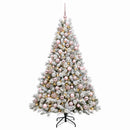 Kunstig juletræ med kugler 180 cm 300 LED'er Varm hvid