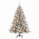 Kunstigt juletræ med julekugle 180 cm 300 LED'er Varm hvid