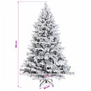 Kunstig juletræ med kugler 180 cm 300 LED'er Varm hvid
