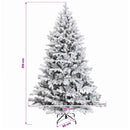 Kunstig juletræ med kugler 210 cm 300 LED'er Varm hvid