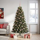 Kunstig juletræ med kugler 240 cm 300 LED'er Varm hvid