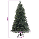 Kunstig juletræ med kugler 180 cm 300 LED'er Varm hvid