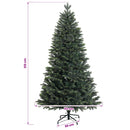 Kunstig juletræ med kugler 210 cm 300 LED'er Varm hvid