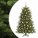 Kunstigt juletræ med julekugle 210 cm 300 LED'er Varm hvid