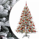 Kunstigt juletræ med julekugle 240 cm 300 LED'er Varm hvid