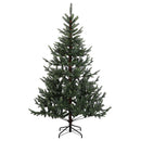 Kunstigt juletræ med julekugle 210 cm 300 LED'er Varm hvid